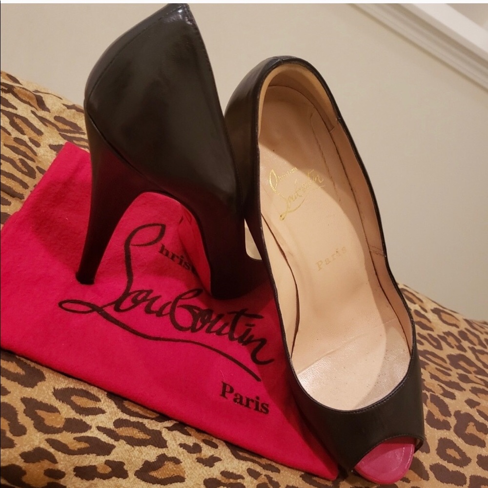 Christian Louboutin peep toe pumps
